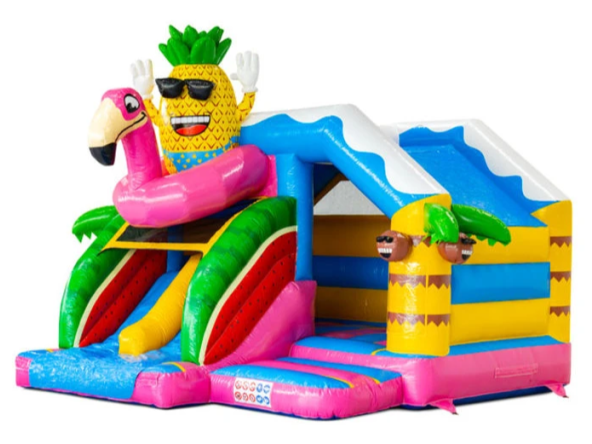 Slide Combo Doubleslide Hawaii Flamingo Springkasteel1-2.webp